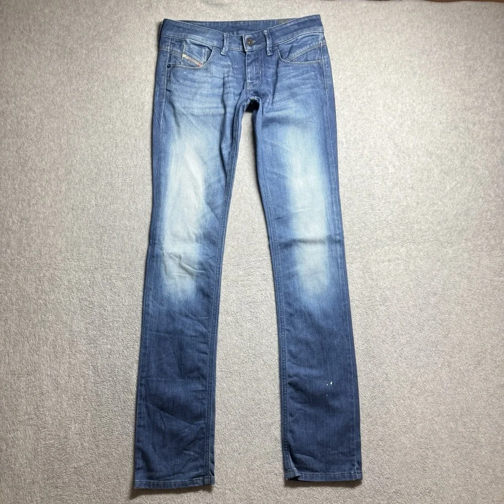 DIESEL Lowette Jeans Womens 27x32 Regular Slim Straight Stretch Low Rise Italy